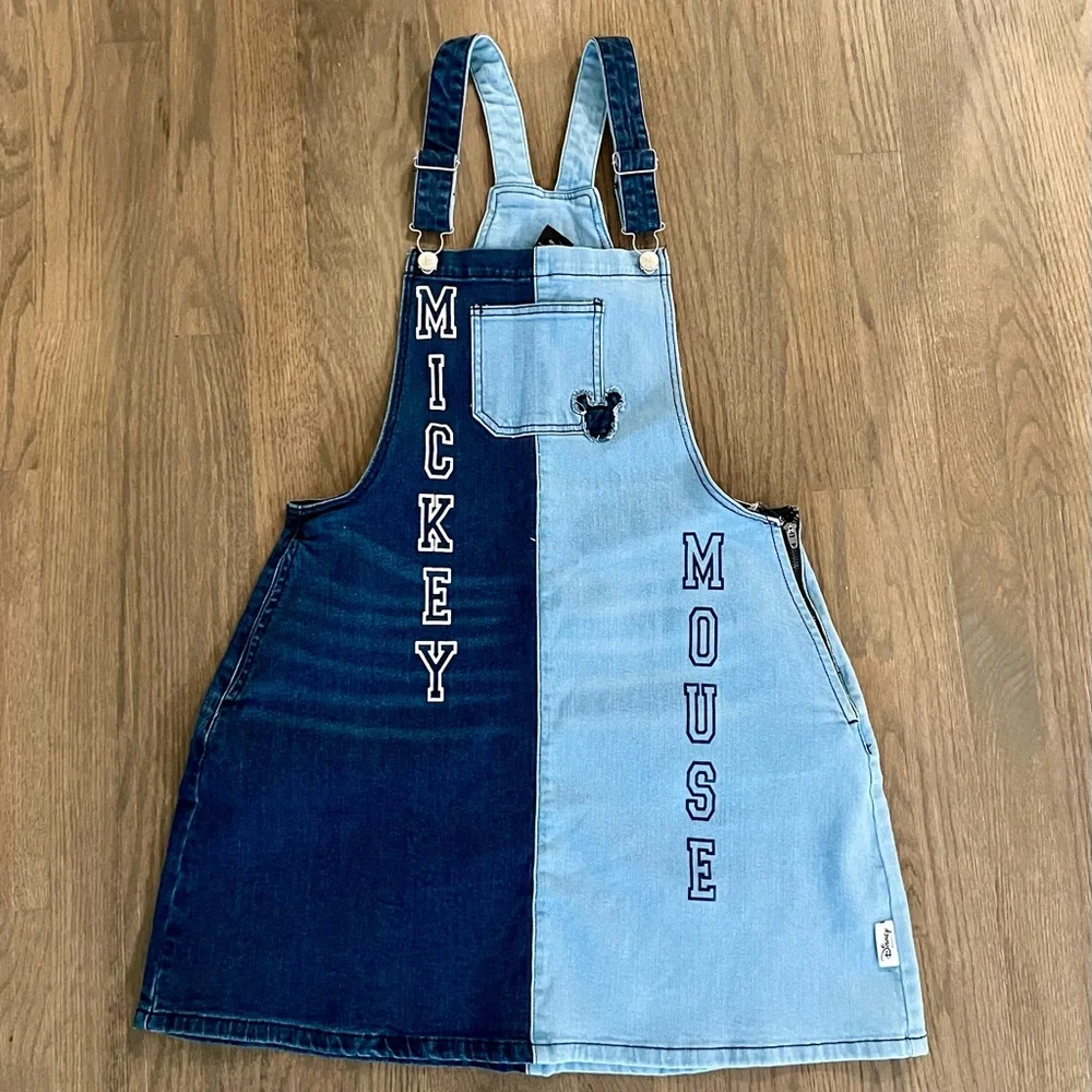 Disney Her Universe Mickey Mouse Denim Overall Dress - NWT - Picture 2 of 8